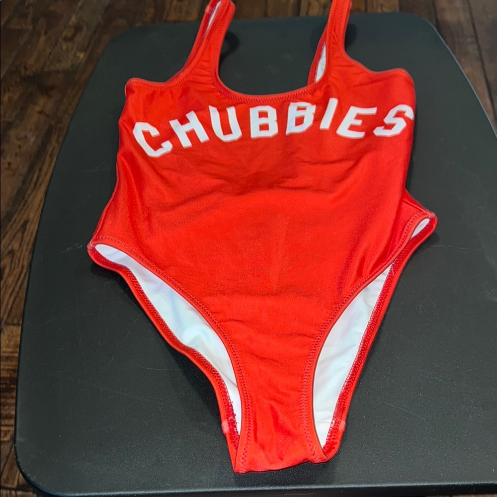 Chubbies Bright Red swimsuit